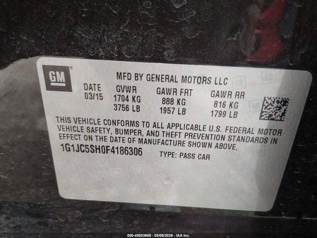 Chevrolet Sonic Lt Auto