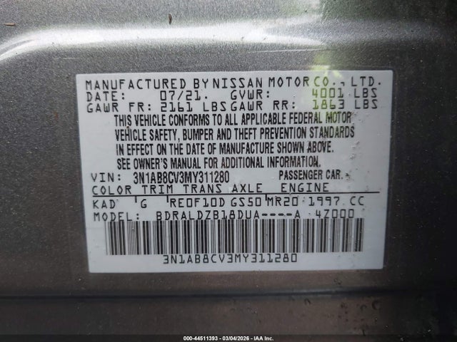 Nissan Sentra Sv Xtronic Cvt