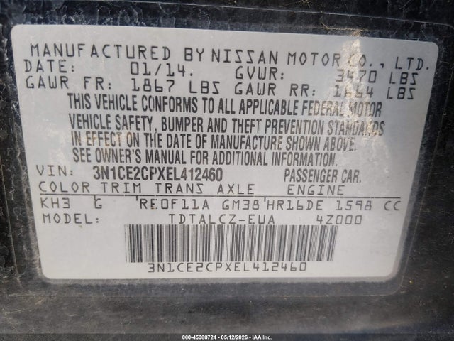 Nissan Versa S Plus