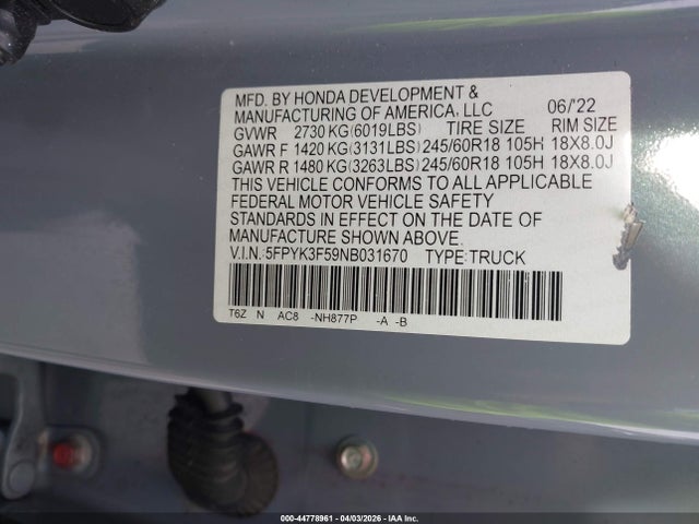 Honda Ridgeline Rtl