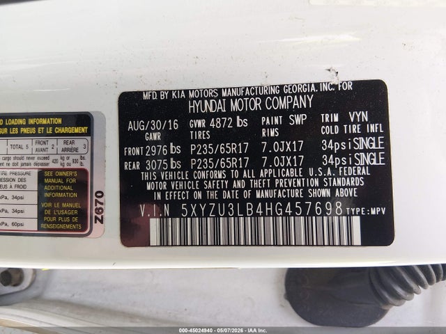 Hyundai SANTA FE 2.4l