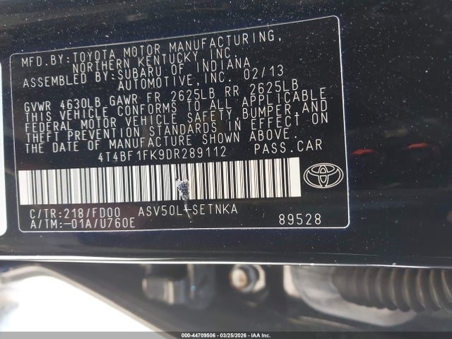 Toyota Camry Le