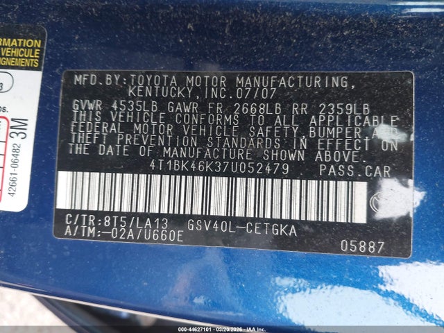 Toyota Camry Xle V6