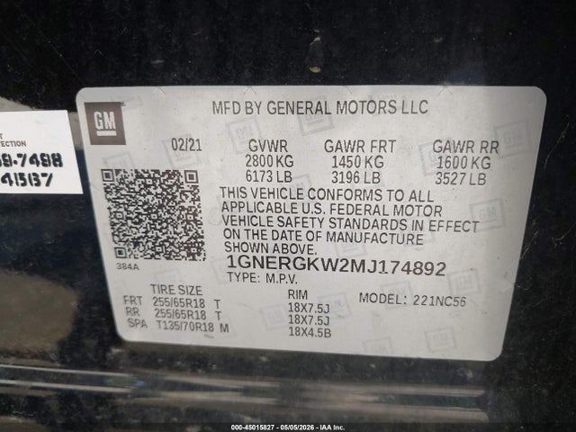 Chevrolet Traverse Fwd Lt Cloth