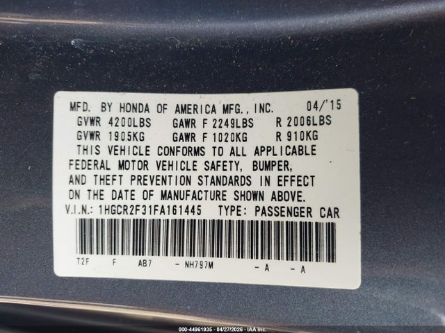 Honda Accord Lx