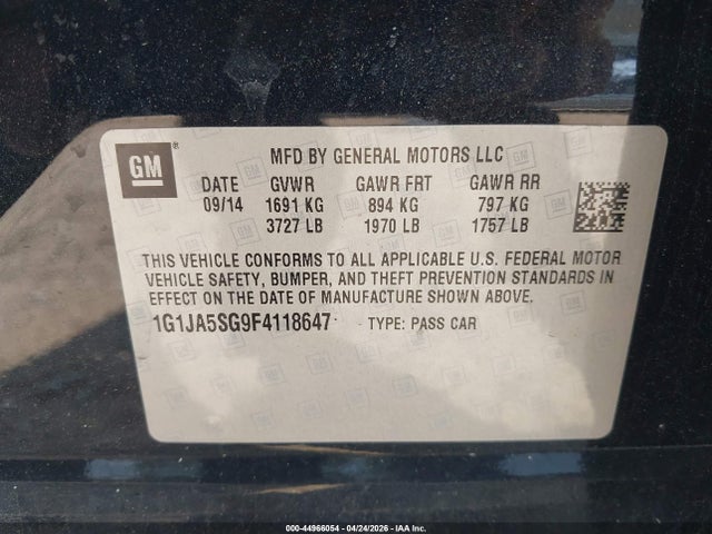 Chevrolet Sonic Ls Auto