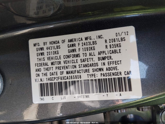 Honda Accord 2.4 Ex-l