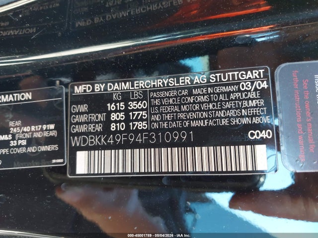 Mercedes-Benz Slk-class Kompressor