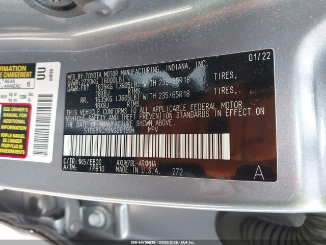 Toyota Highlander Hybrid Xle