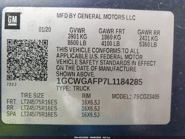 Chevrolet Express Rwd 2500 Regular Wheelbase Wt