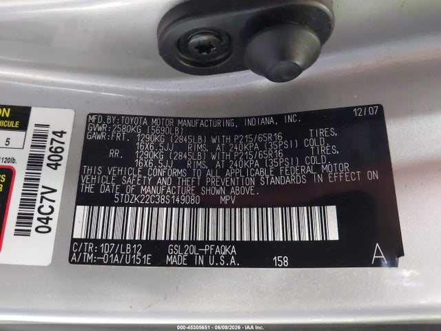 Toyota Sienna Xle