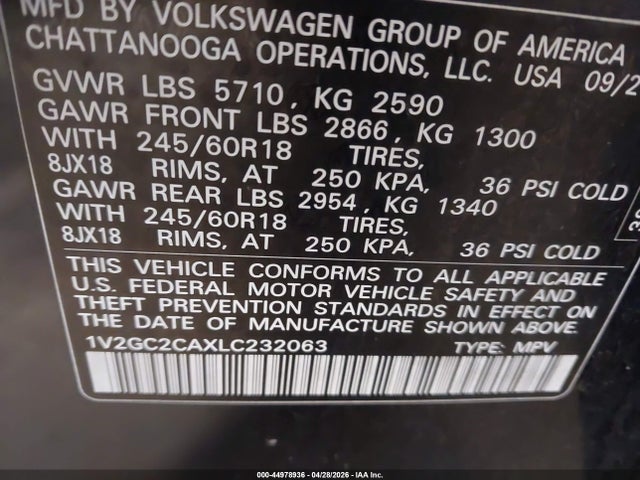 Volkswagen Atlas 2.0t S