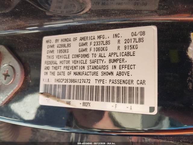 Honda Accord 2.4 Lx