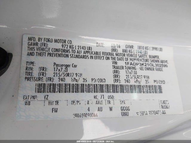 Ford Focus Se