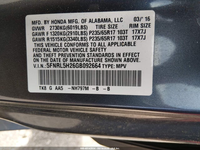 Honda Odyssey Lx