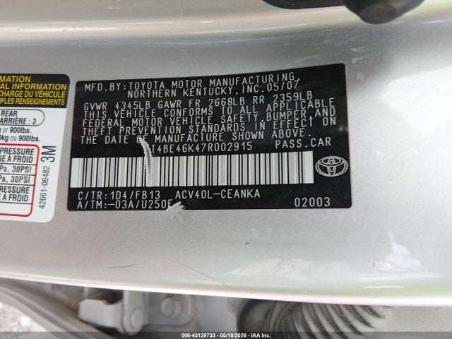 Toyota Camry Le