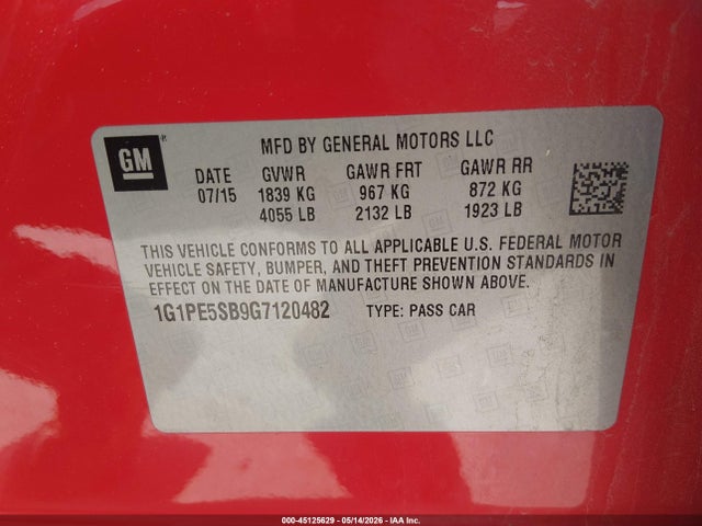 Chevrolet Cruze 1lt Auto