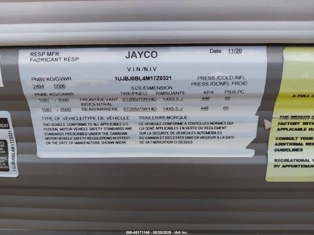 Jayco Jayfl184bh