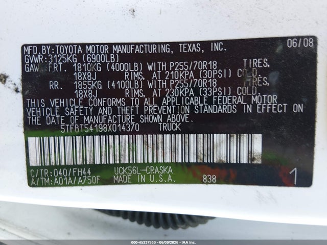 Toyota Tundra Base 4.7l V8