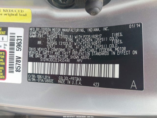 Toyota Sienna Xle V6 8 Passenger