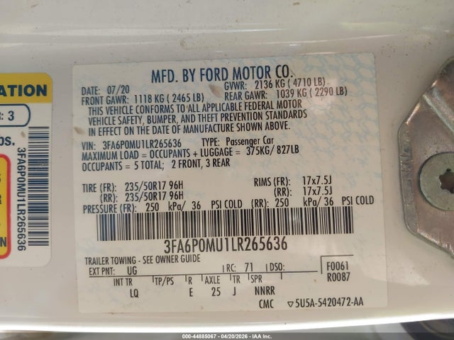Ford Fusion Hybrid Sel