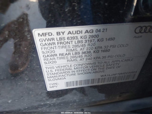 Audi Q7 Premium Plus 45 Tfsi Quattro Tiptronic