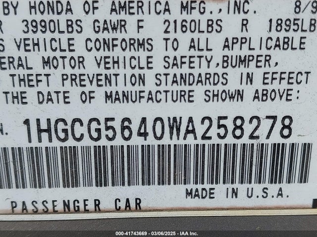 Honda Accord Lx
