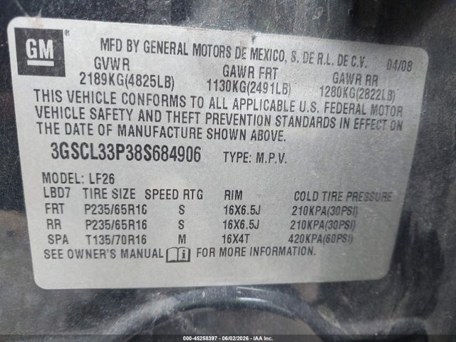 Saturn Vue 4-cyl Xe