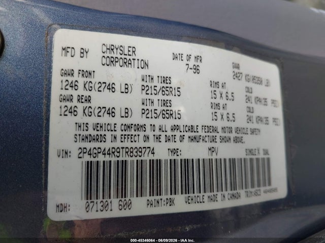 Plymouth Grand Voyager Se