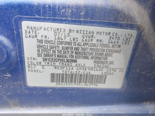 Nissan Versa Sv