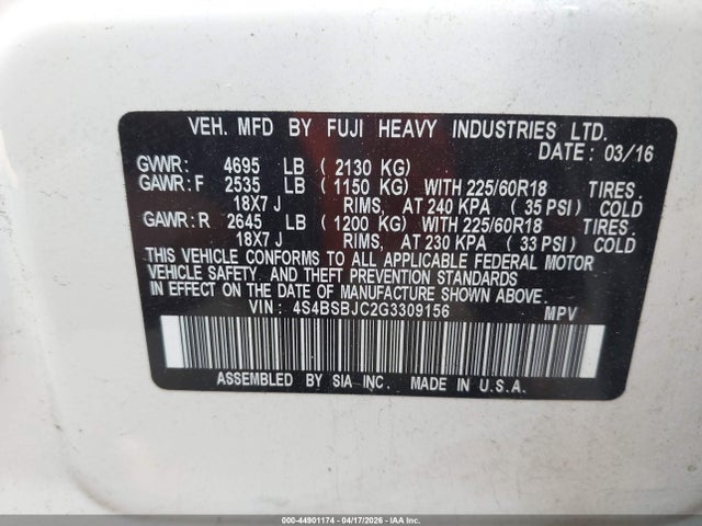Subaru Outback 2.5i Limited