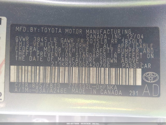 Toyota Matrix Xr