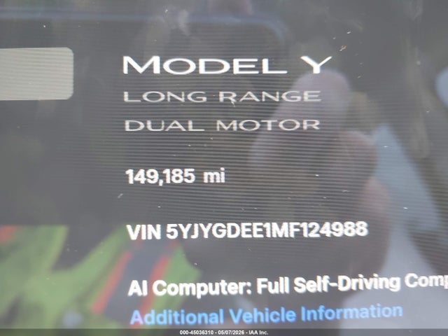 Tesla Model Y Long Range Dual Motor All-wheel Drive