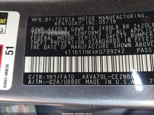 Toyota Camry Le