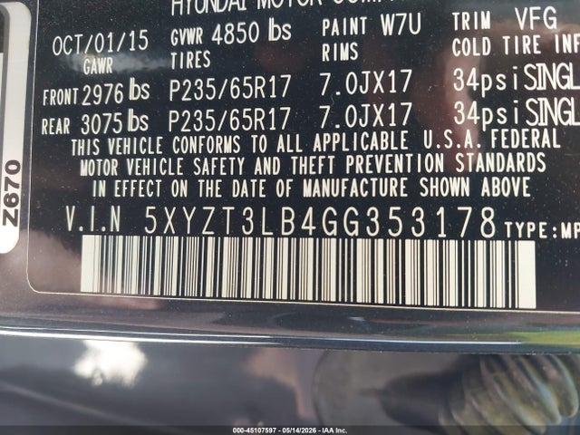 Hyundai SANTA FE 2.4l