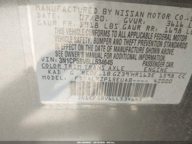Nissan Kicks S Xtronic Cvt