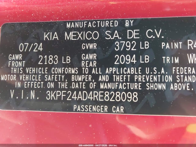 Kia Forte Lxs