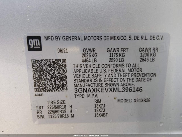 Chevrolet Equinox Fwd Lt