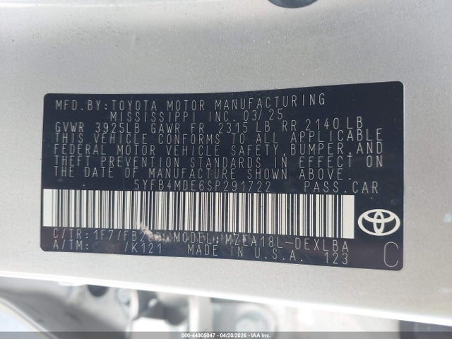Toyota Corolla Le