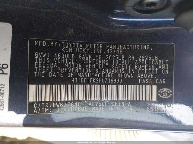 Toyota Camry Le