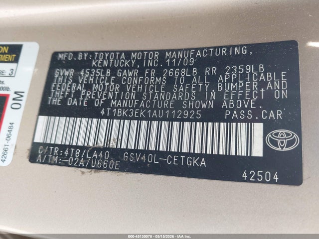 Toyota Camry Xle V6