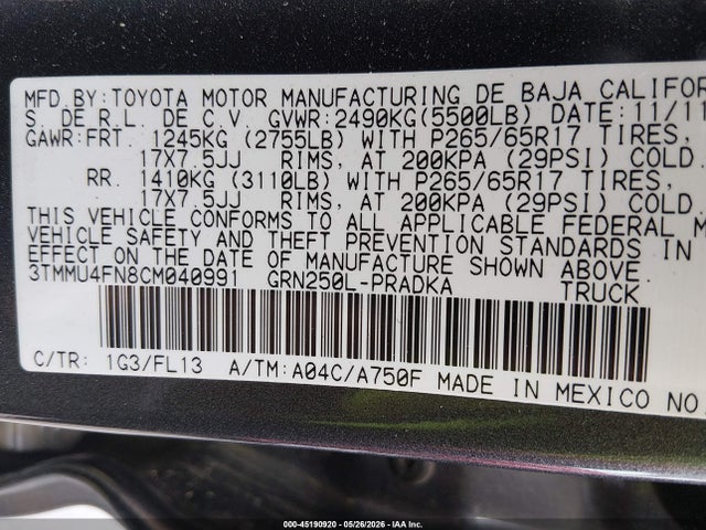 Toyota Tacoma Base V6