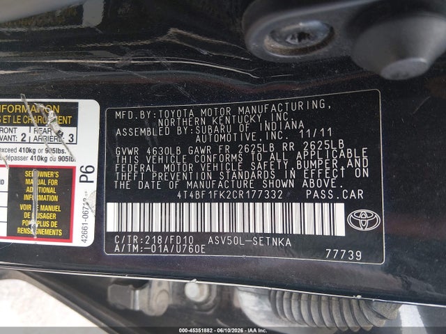 Toyota Camry Le
