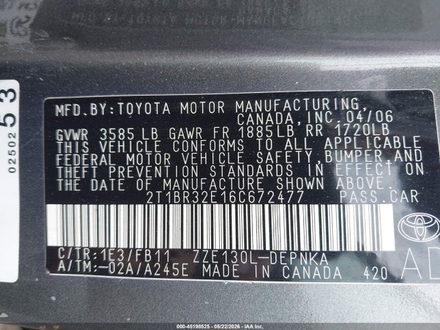 Toyota Corolla Le