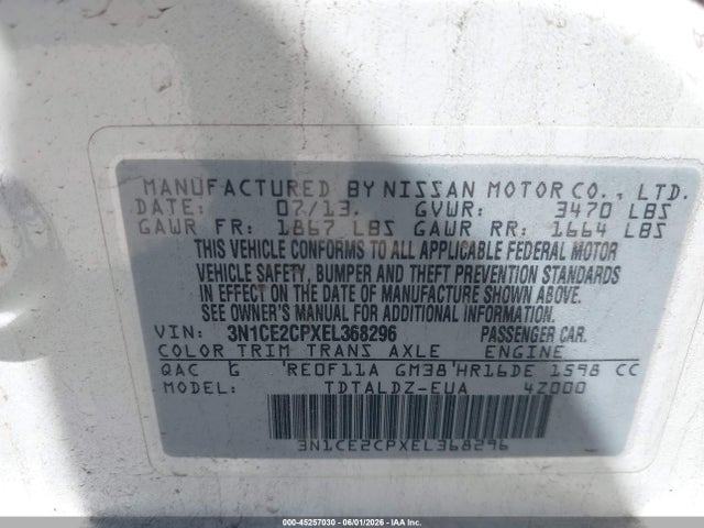 Nissan Versa Sv