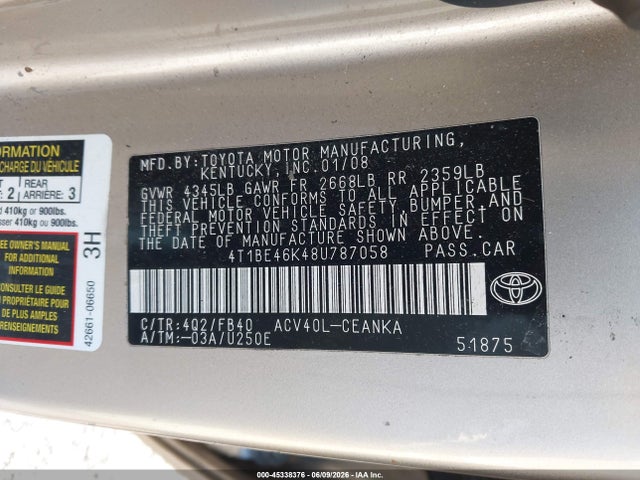 Toyota Camry Le