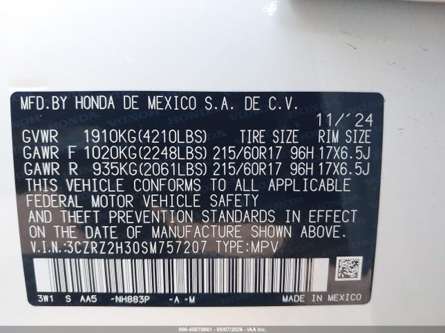 Honda HR-V Awd Lx