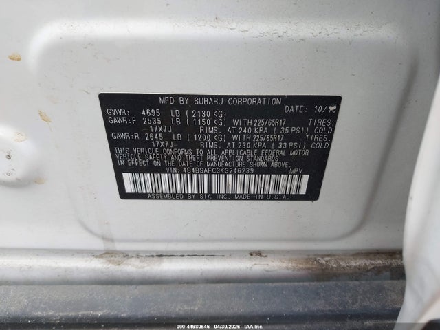 Subaru Outback 2.5i Premium