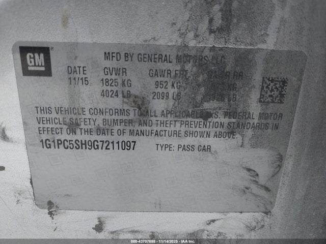Chevrolet Cruze Ls Auto
