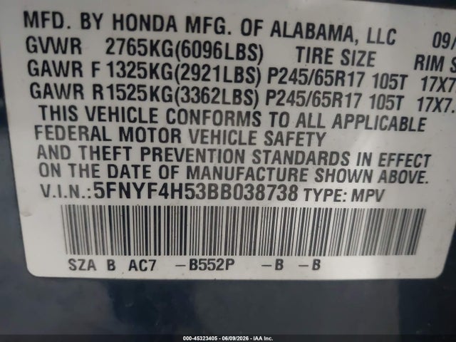 Honda Pilot Ex-l